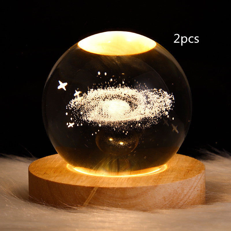 Luminous Crystal Ball Night Lamp - Starry Sky Projection