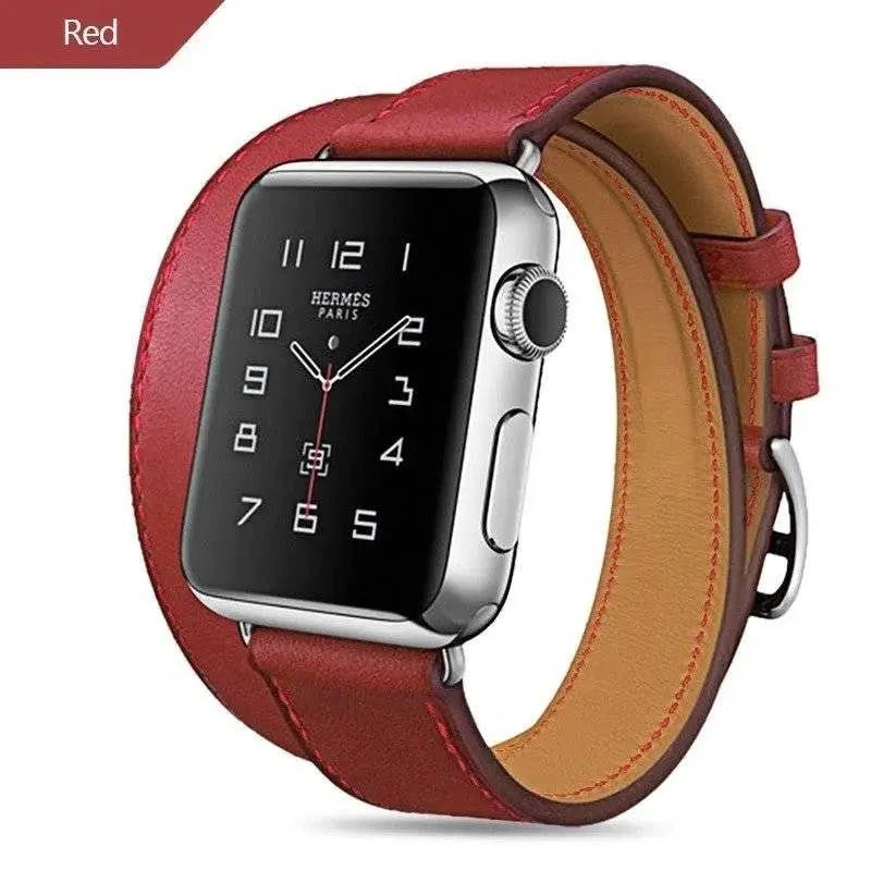 genuine leather wristband | single lap leather strap | double lap leather band | energy saving
