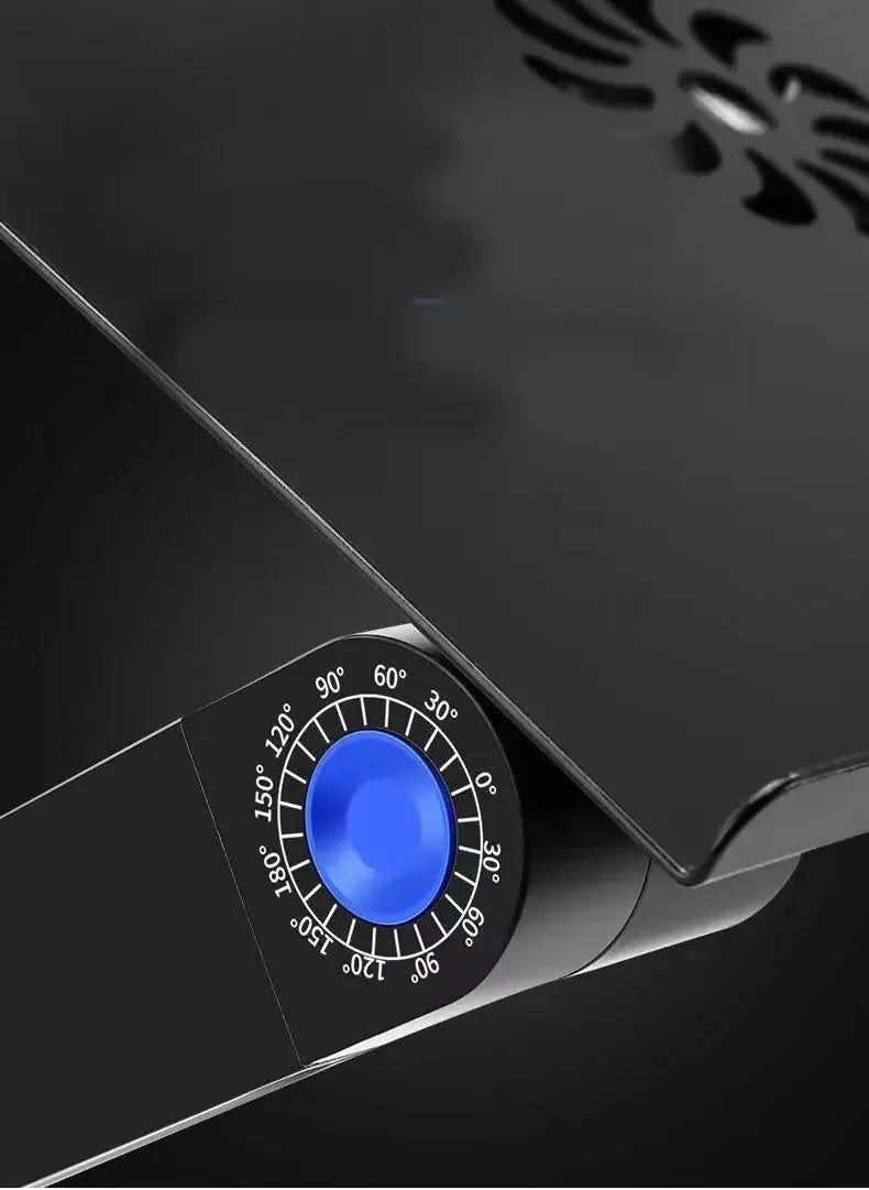 portable laptop desk with dual fans | adjustable height computer desk | small space desk with built-in fan | energy saving