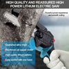 2 Batteries 8-4000W Mini Cordless Chainsaw Electric One-Hand Saw Wood Cutter