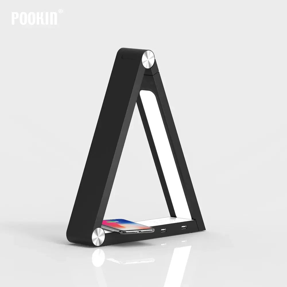 aluminum alloy construction | usb-c wireless charging lamp | adjustable long arm desk lamp | energy saving