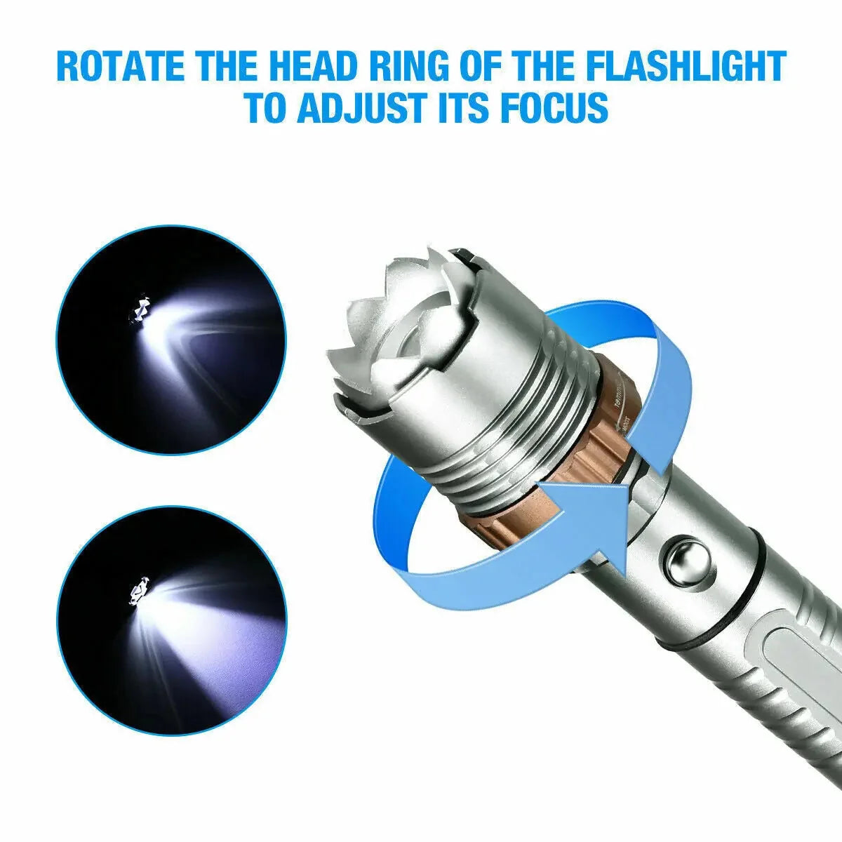 super bright tactical flashlight | rechargeable led work light | emergency escape hammer flashlight | energy saving