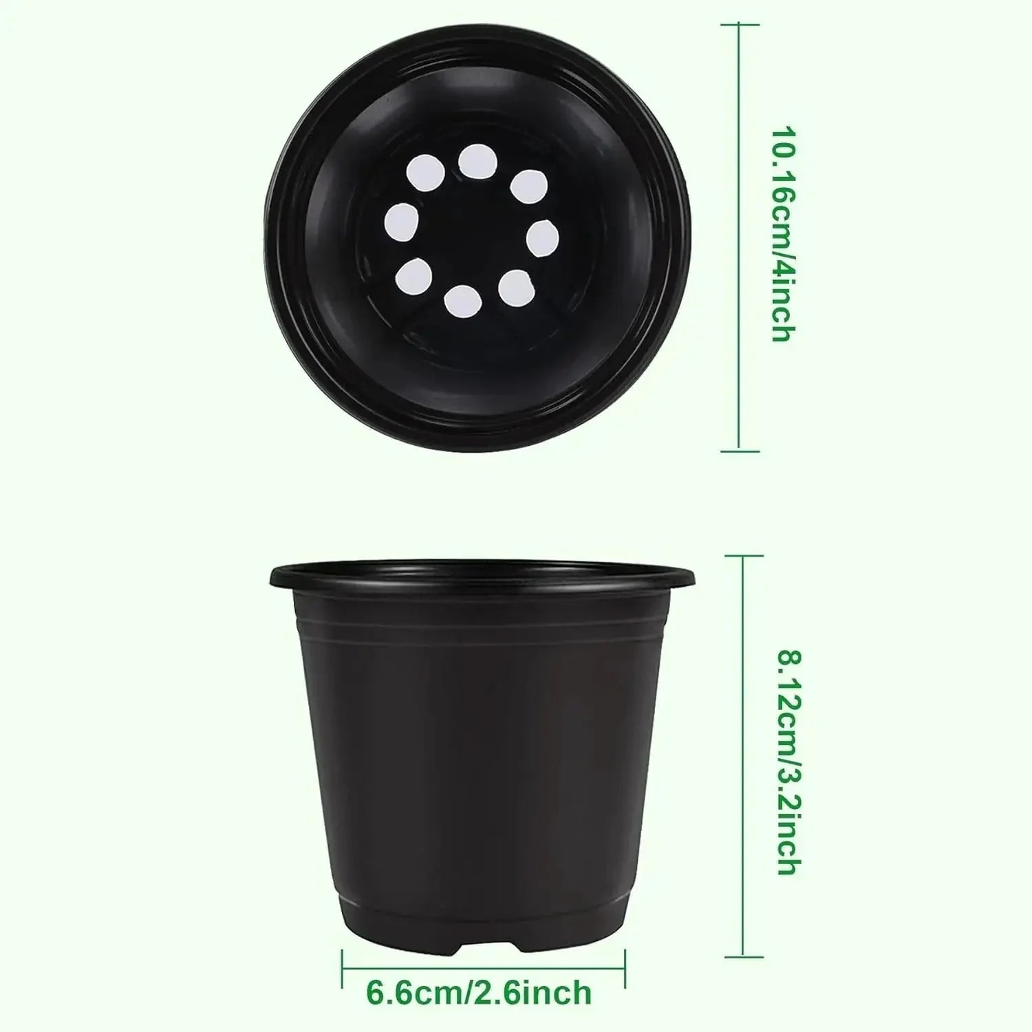 cm plastic plant pots | 150 piece nursery pot set | black flower pots bulk | energy saving