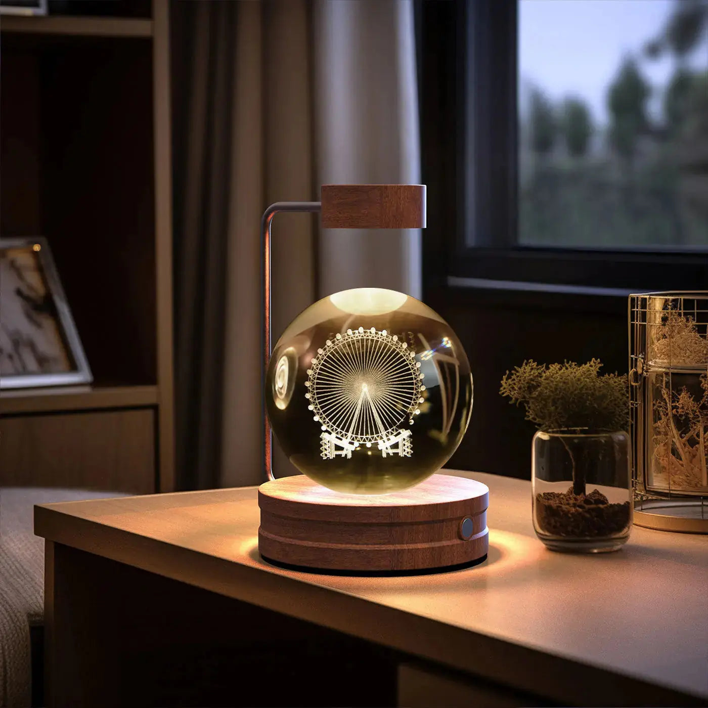Crystal Ball Cosmic Dinosaur Indoor Night Light USB Power Warm Bedside Light Birthday Gift Night Lamp Shoppergetty
