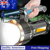 LED Torch USB Rechargeable COB Flashlight Spotlight Camping Light High Lumens Emergency Lamp 8 Modes Waterproof