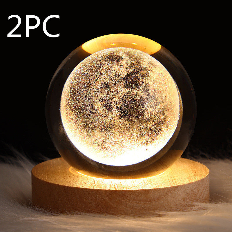 Luminous Crystal Ball Night Lamp - Starry Sky Projection