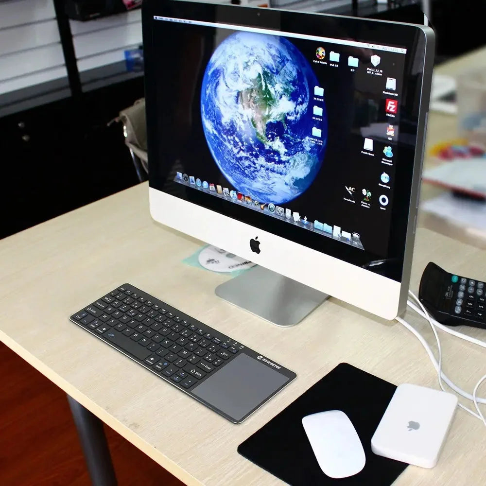 compact wireless keyboard | multi-language support keyboard | mini keyboard with touchpad | ultrasonic cleaning