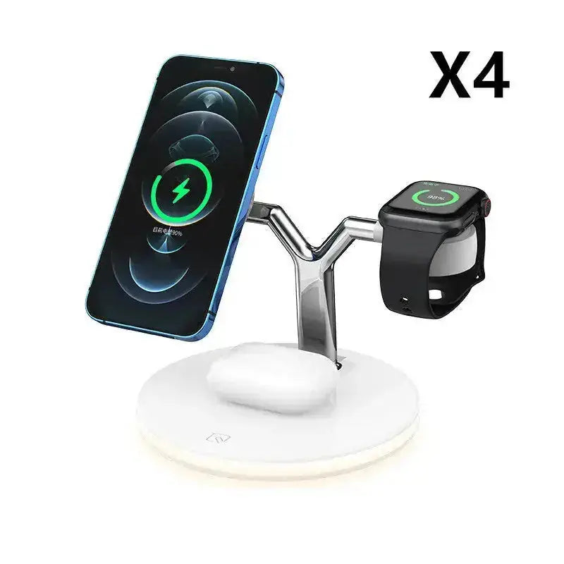 Nova 3-in-1 fast wireless charging station - journey: a sleek MagSafe charger delivering 15W power for your Apple devices with elegant, decor-friendly design.