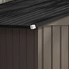 Outsunny 9 X 6ft Metal Garden Shed, Outdoor Storage Tool House With Ventilation Slots, Foundation Kit And Lockable Double Doors, Brown