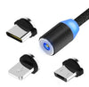 magnetic micro usb cable | tangle-free charging cord | durable nylon braided cable | ultrasonic cleaning