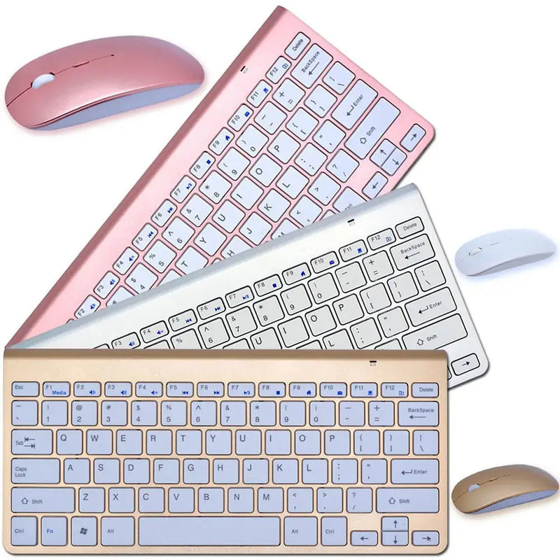 2.4G Wireless Keyboard And Mouse Protable Mini Keyboard Mouse Combo Set For Notebook Laptop Mac Desktop PC Computer Smart TV PS4 Shoppergetty