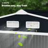 Outsunny 9 X 6ft Metal Bicycle Shed, Outdoor Storage Tool House With Ventilation Slots, Foundation Kit And Lockable Double Doors, Dark Grey