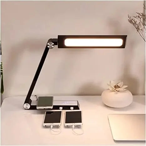 aluminum alloy construction | usb-c wireless charging lamp | adjustable long arm desk lamp | ultrasonic cleaning