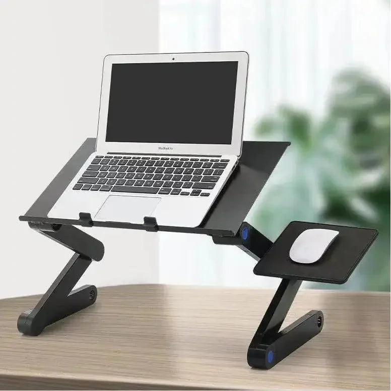 portable laptop desk with dual fans | adjustable height computer desk | small space desk with built-in fan | energy saving