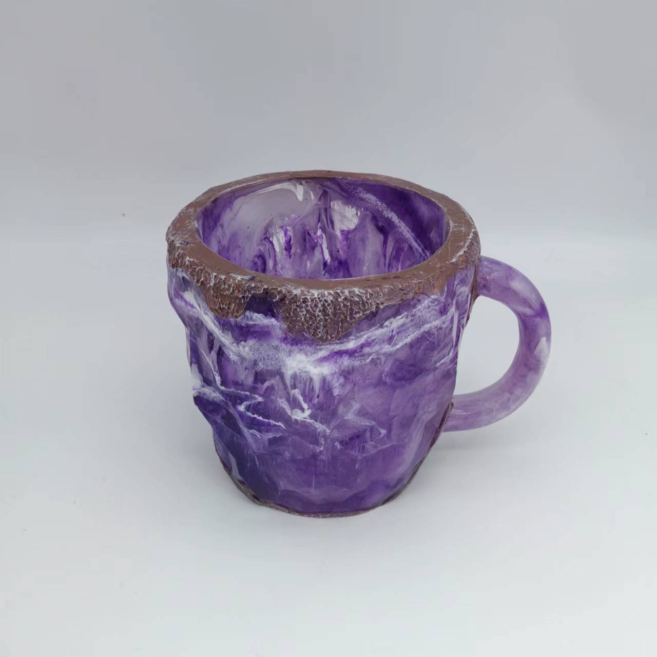 400ml Resin Mineral Crystal Coffee Mug with Handle