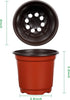 110 Pieces 10cm Plant Pots Nursery Pots Red Plastic Flower Pot