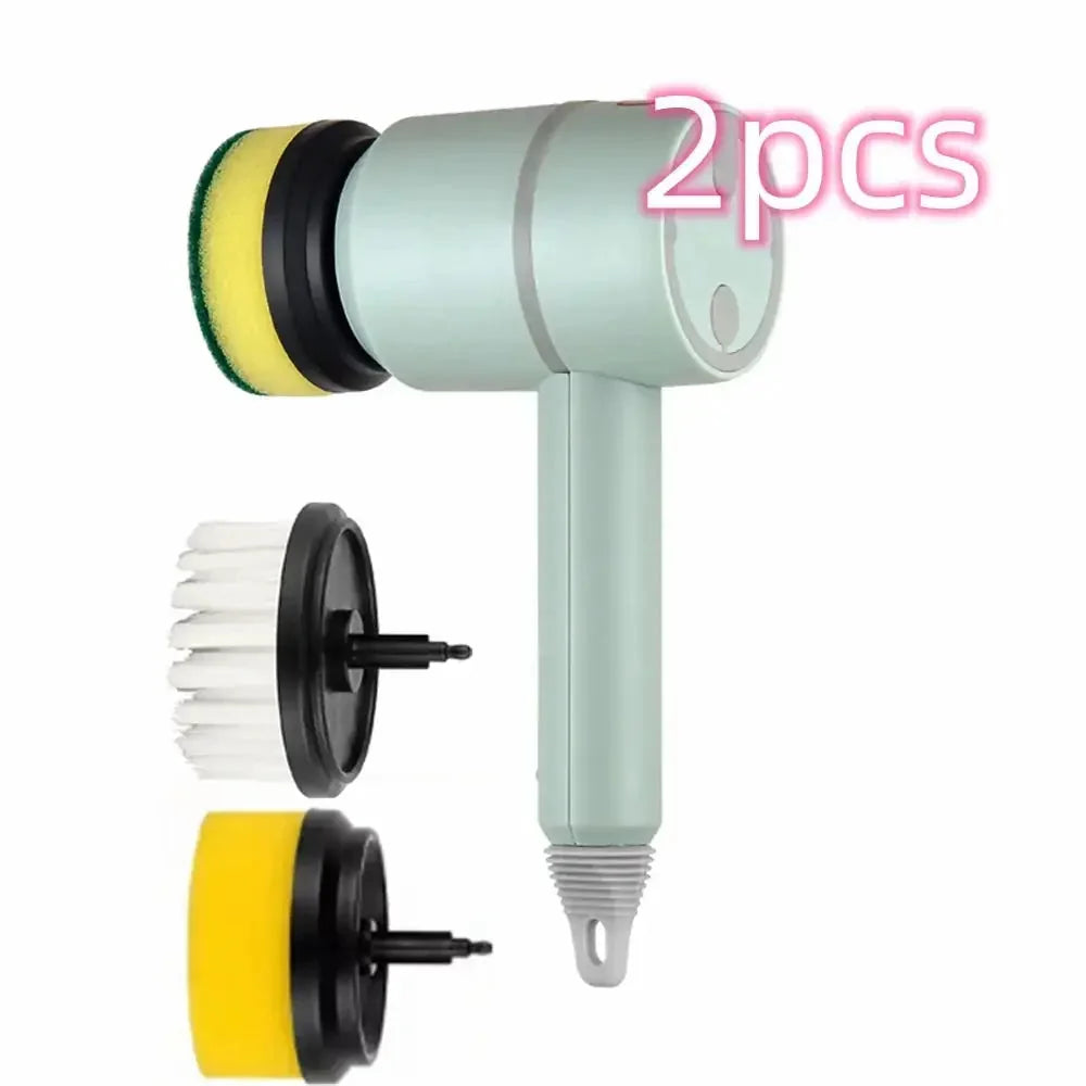 usb rechargeable cleaning brush | stainless steel bristles brush | automatic dishwashing brush | energy saving