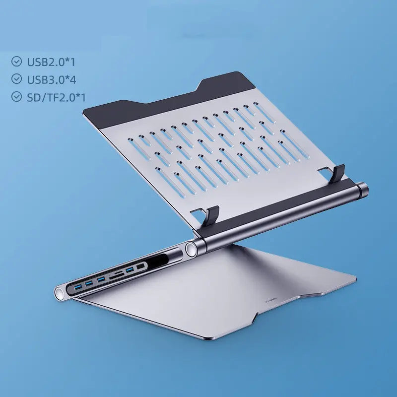 Lapstop Stand With 8-in-1 Docking Station