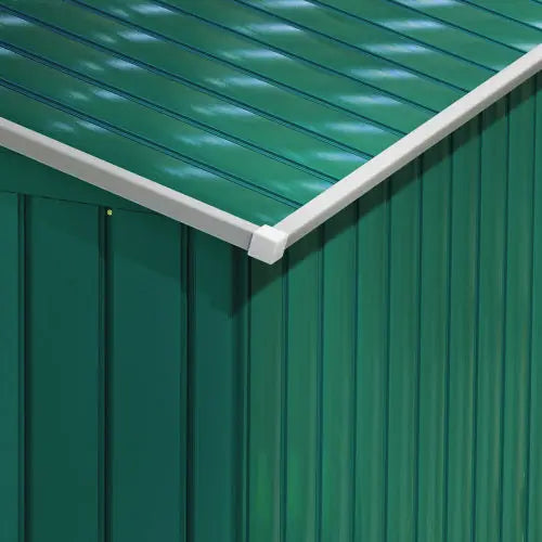 Outsunny 7 X 4ft Metal Garden Shed, Outdoor Storage Tool House With Ventilation Slots, Foundation Kit And Lockable Double Doors, Green