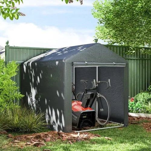 Outsunny 2.2 X 1.6 M Outdoor Storage Tent, With Accessories - Dark Grey