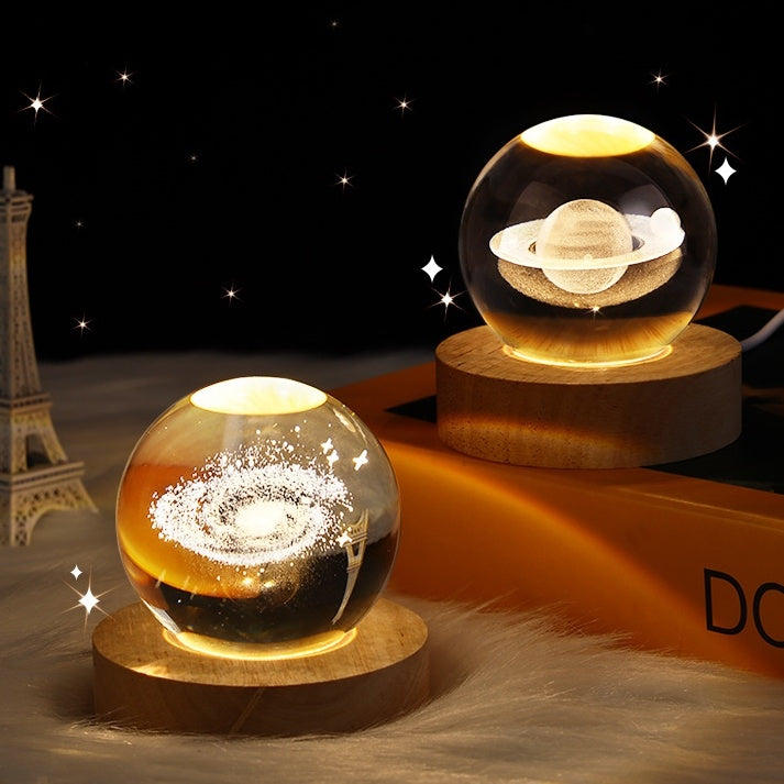 Luminous Crystal Ball Night Lamp - Starry Sky Projection