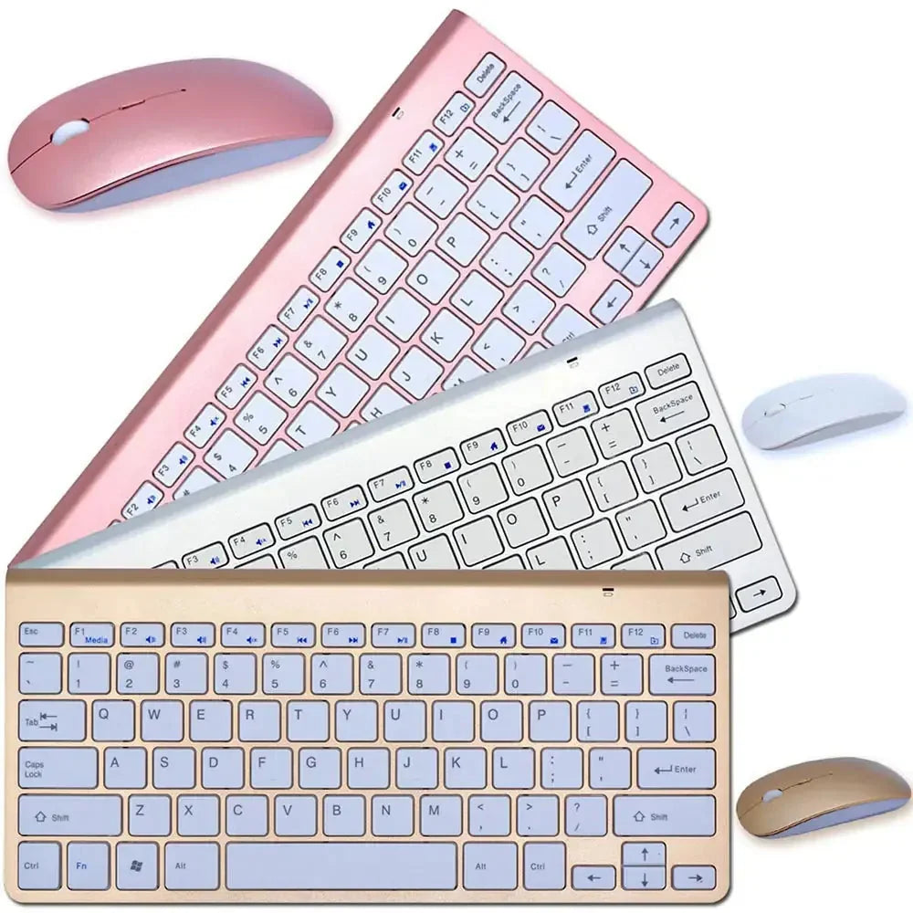 ultra-thin portable keyboard | compact wireless mouse combo | 24ghz stable connection | ultrasonic cleaning