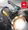 LED Torch USB Rechargeable COB Flashlight Spotlight Camping Light High Lumens Emergency Lamp 8 Modes Waterproof