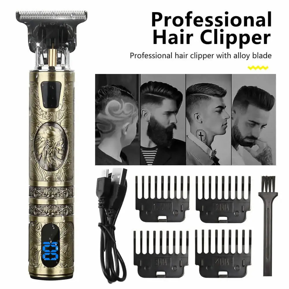 Beard Trimmer Hair Clippers Cordless Hair Cutting Kit Barber Shaving Machine For Men USB Rechargeable Shoppergetty