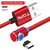magnetic micro usb cable | tangle-free charging cord | durable nylon braided cable | energy saving