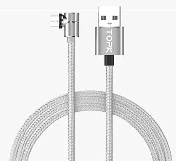 magnetic micro usb cable | tangle-free charging cord | durable nylon braided cable | ultrasonic cleaning