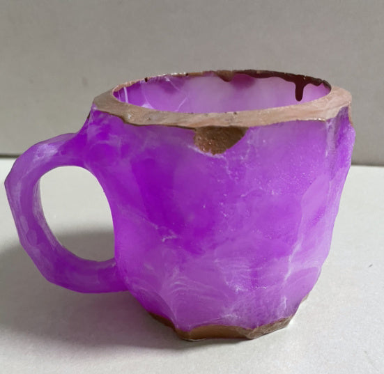 400ml Resin Mineral Crystal Coffee Mug with Handle