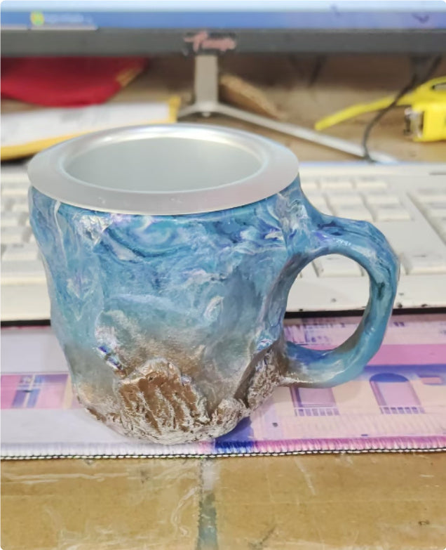 400ml Resin Mineral Crystal Coffee Mug with Handle