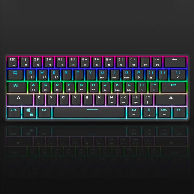 Wireless Bluetooth Keyboard Colorful PBT Keycaps Mechanical Keyboard
