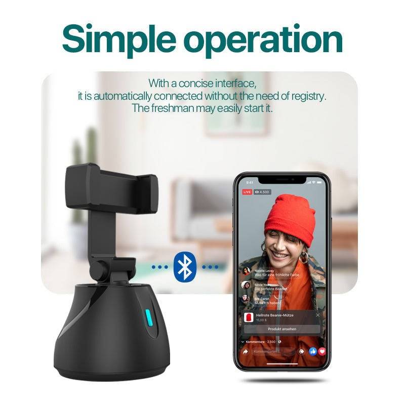 Smart face recognition 360 - degree mobile phone holder