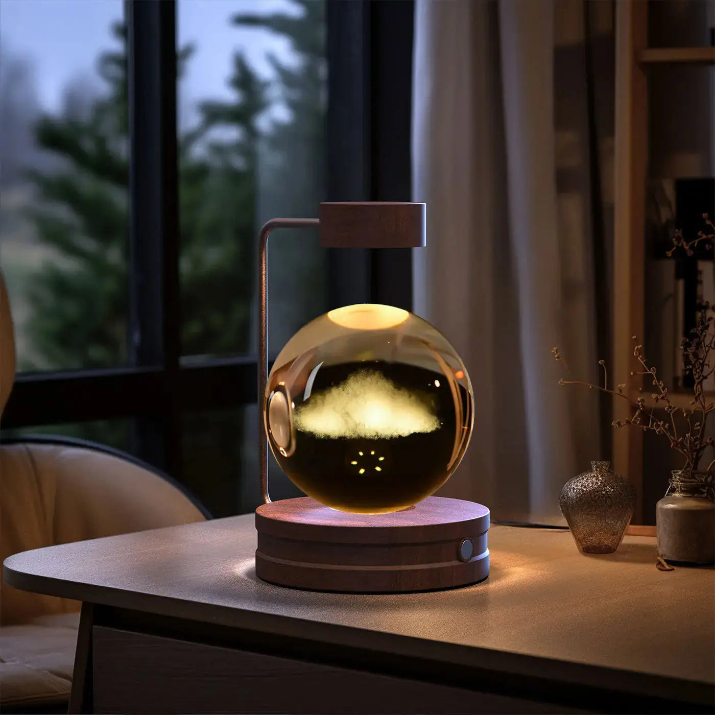 Crystal Ball Cosmic Dinosaur Indoor Night Light USB Power Warm Bedside Light Birthday Gift Night Lamp Shoppergetty
