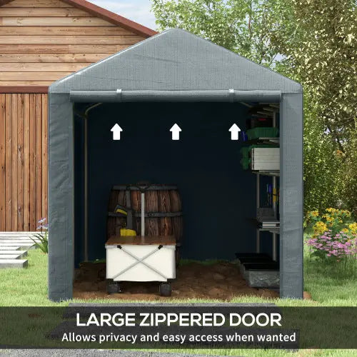 Outsunny 2.2 X 1.6 M Outdoor Storage Tent, With Accessories - Dark Grey