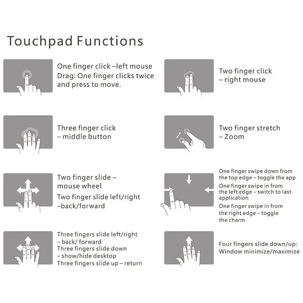 compact wireless keyboard | multi-language support keyboard | mini keyboard with touchpad | energy saving