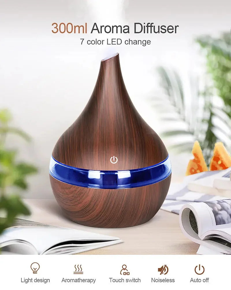 ultrasonic cool mist diffuser | 500ml large capacity aromatherapy | quiet operation for sleep | energy saving