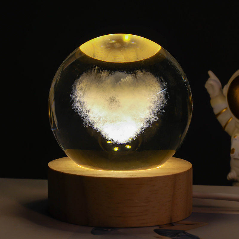 Luminous Crystal Ball Night Lamp - Starry Sky Projection