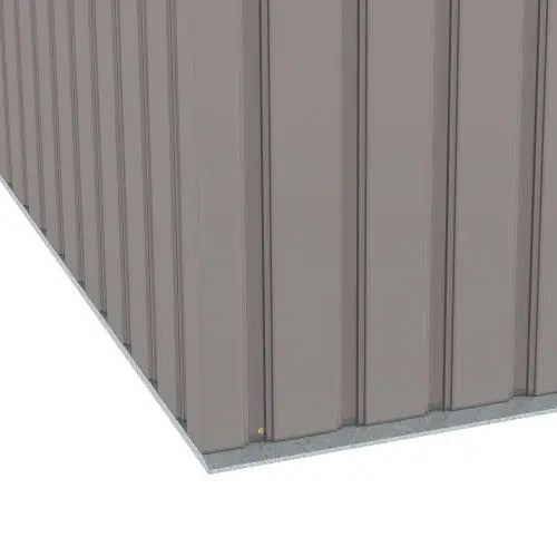 Outsunny Corrugated Garden Metal Storage Shed Outdoor Equipment Tool Box With Kit Ventilation Doors 9x 4FT Light Grey