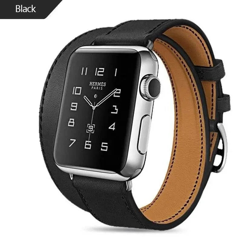 genuine leather wristband | single lap leather strap | double lap leather band | energy saving