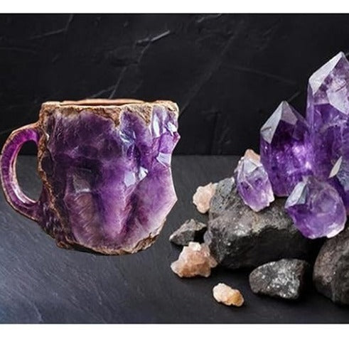 400ml Resin Mineral Crystal Coffee Mug with Handle