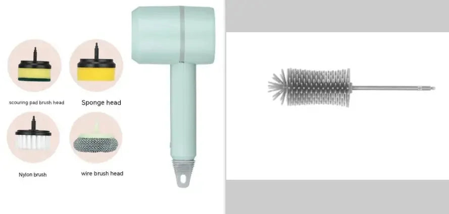 usb rechargeable cleaning brush | stainless steel bristles brush | automatic dishwashing brush | energy saving