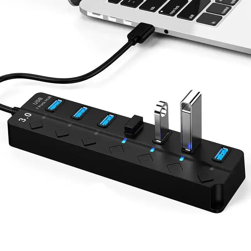 high-speed data transfer hub | aluminum alloy construction | powered usb hub | energy saving
