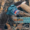 2 Batteries 8-4000W Mini Cordless Chainsaw Electric One-Hand Saw Wood Cutter