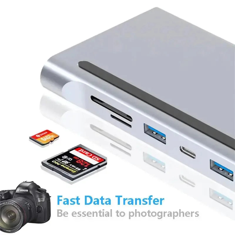 usb-c laptop dock | multi-port docking station | dual monitor support | energy saving