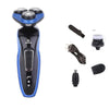 rechargeable electric shaver | triple blade razor for men | 4-in-1 grooming kit | ultrasonic cleaning