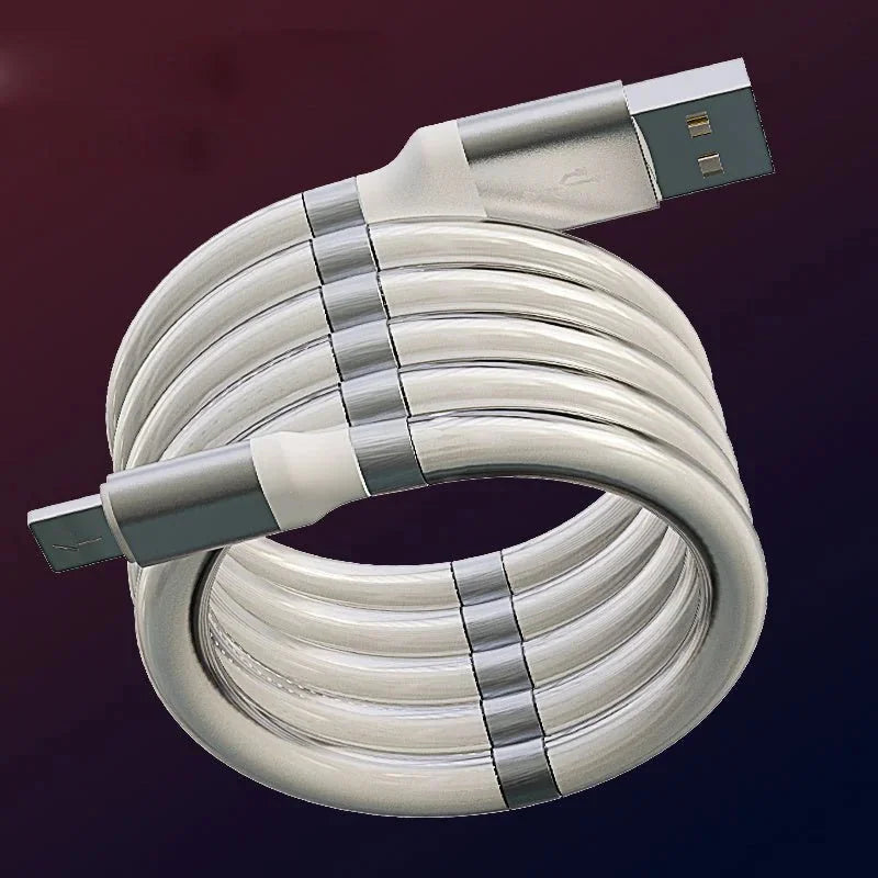 fast charging magnetic cable | durable nylon braided cable | 3-in-1 magnetic charging cord | energy saving