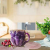 ml resin coffee mug | mineral crystal coffee cup | heat-resistant handle mug | ultrasonic cleaning