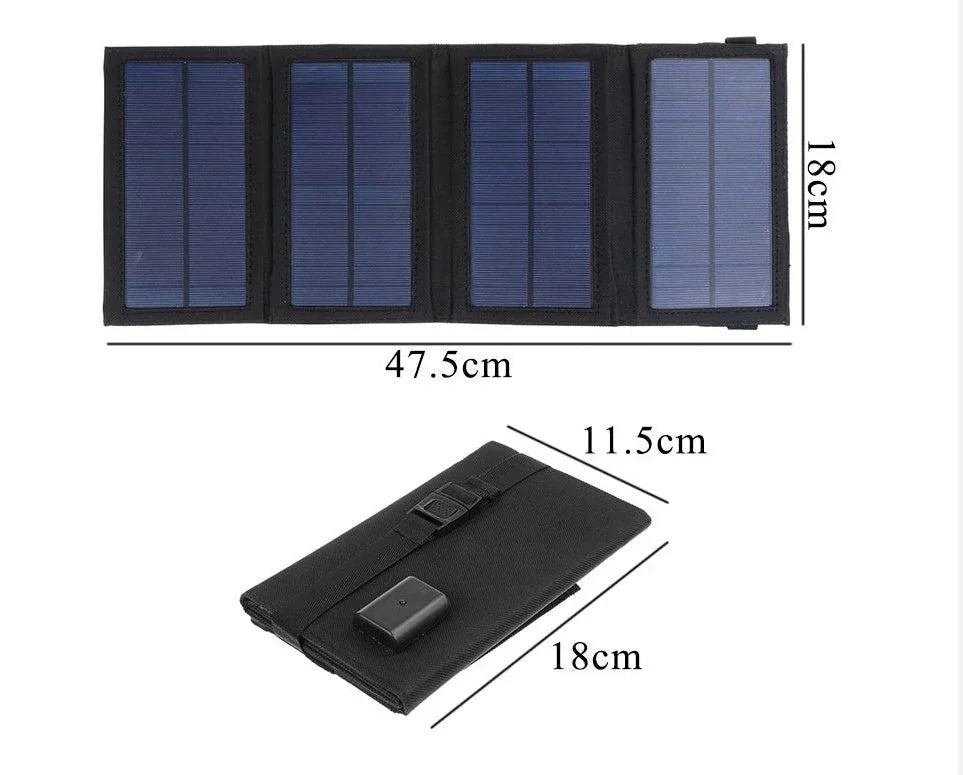 foldable solar charger | 8w solar panel | emergency power supply | ultrasonic cleaning